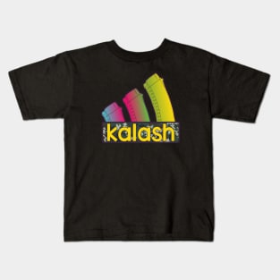 Colorful Kalash three AK assault rifle magazines Kids T-Shirt